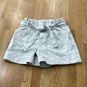 Anthropologie Pilcro Women's Slim Boyfriend Tie Waist Denim Jean Shorts